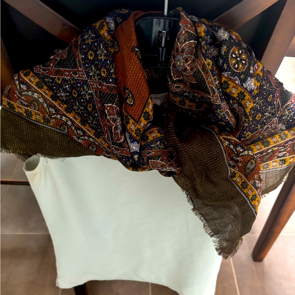 Specially House , Wool Multicolor Patterned Scarf - image 1